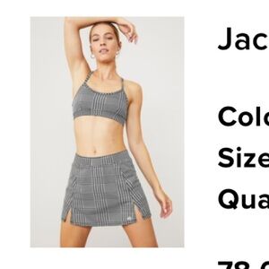 Alo B&W Plaid Two-Piece Tennis Set